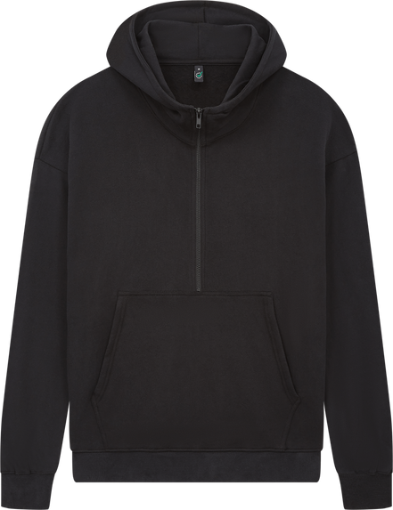 Organic Half Zip Hoodie: Unisex