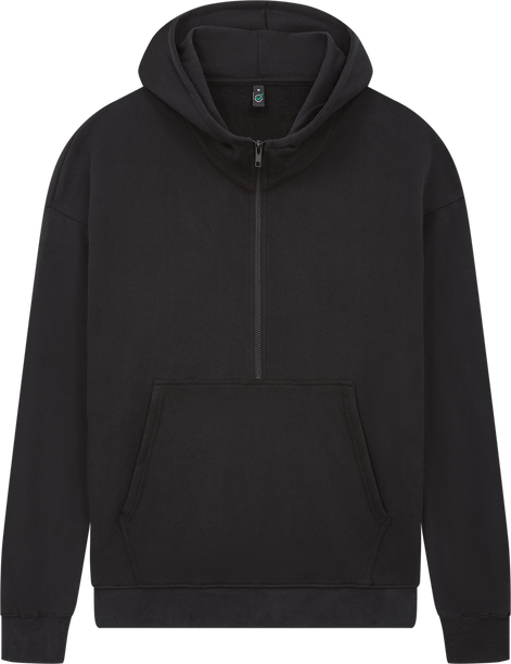 Organic Half Zip Hoodie: Unisex