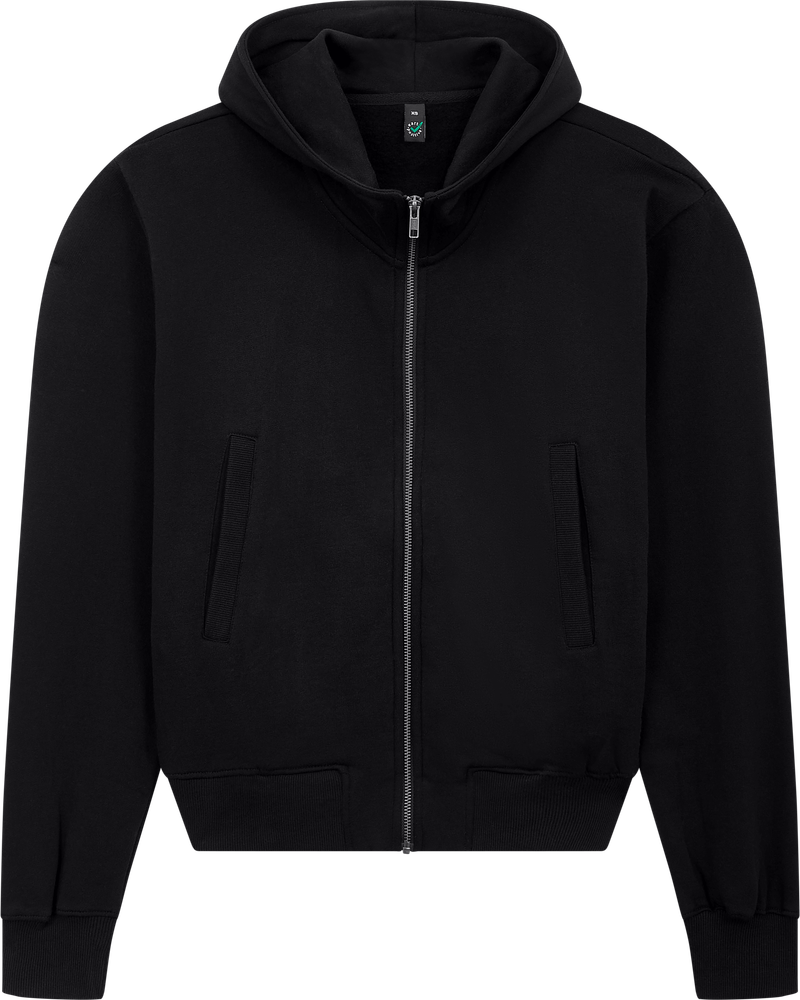 Organic Bomber Jacket Hoodie: Unisex