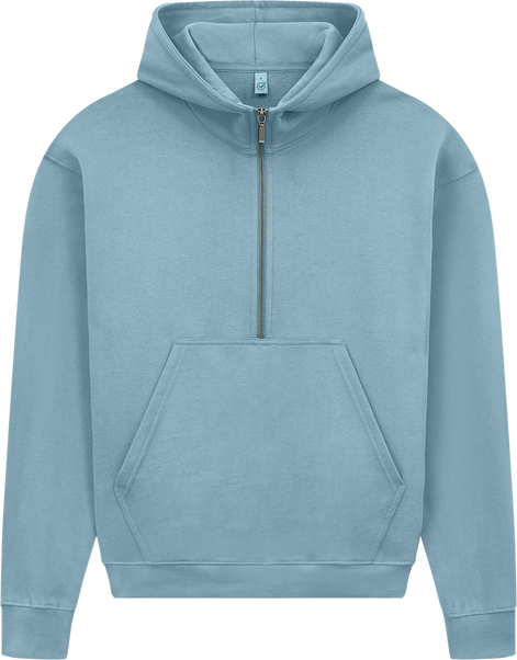 Organic Half Zip Hoodie: Womens