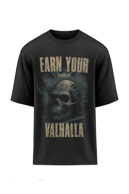 XAPE Earn Your Valhalla Oversized Tee - Black