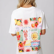 White Postcard Short Sleeve T-Shirt