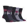 5 Pack Men's Patterned Cotton Dress Socks