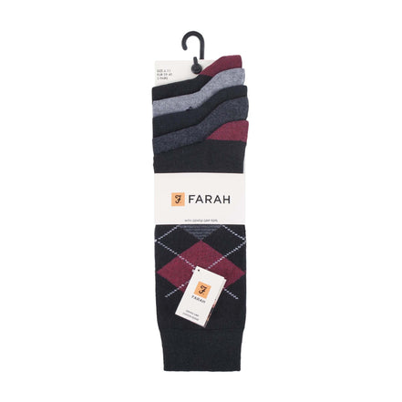 5 Pack Men's Patterned Cotton Dress Socks