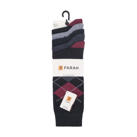 5 Pack Men's Patterned Cotton Dress Socks