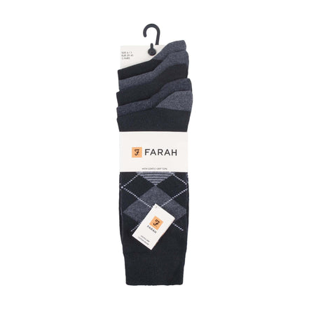 5 Pack Men's Patterned Cotton Dress Socks