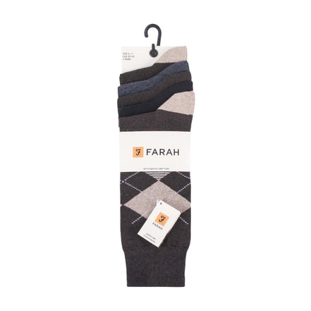 5 Pack Men's Patterned Cotton Dress Socks