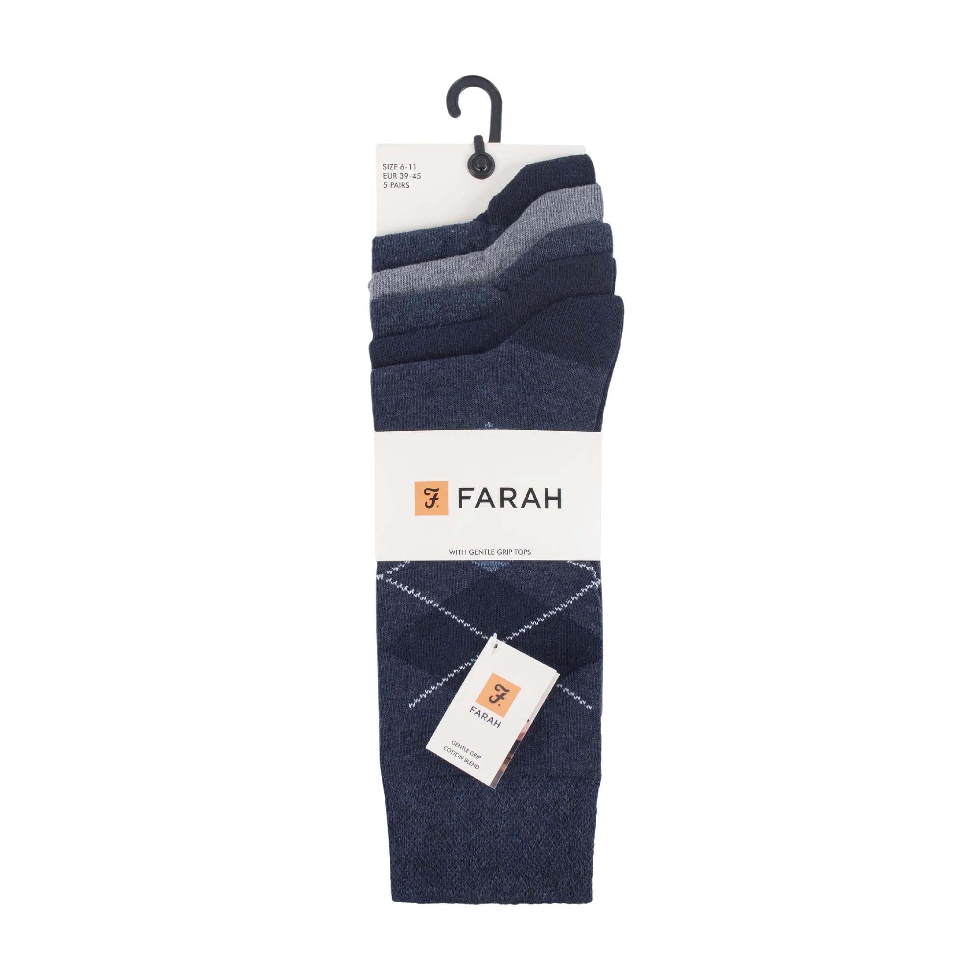 5 Pack Men's Patterned Cotton Dress Socks