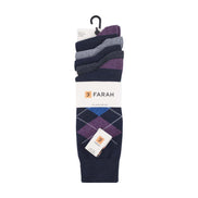 5 Pack Men's Patterned Cotton Dress Socks