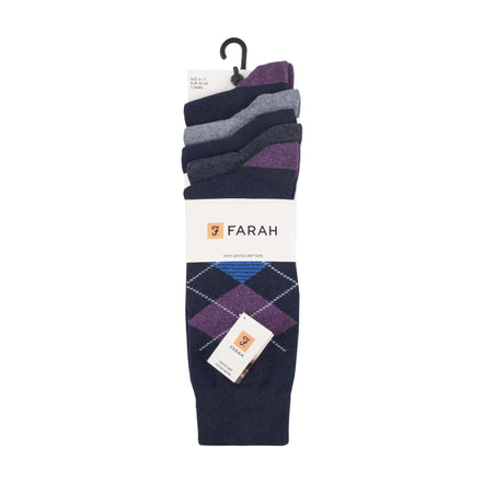 5 Pack Men's Patterned Cotton Dress Socks