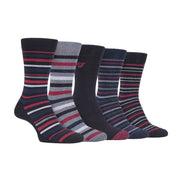 5 Pack Men's Patterned Cotton Dress Socks