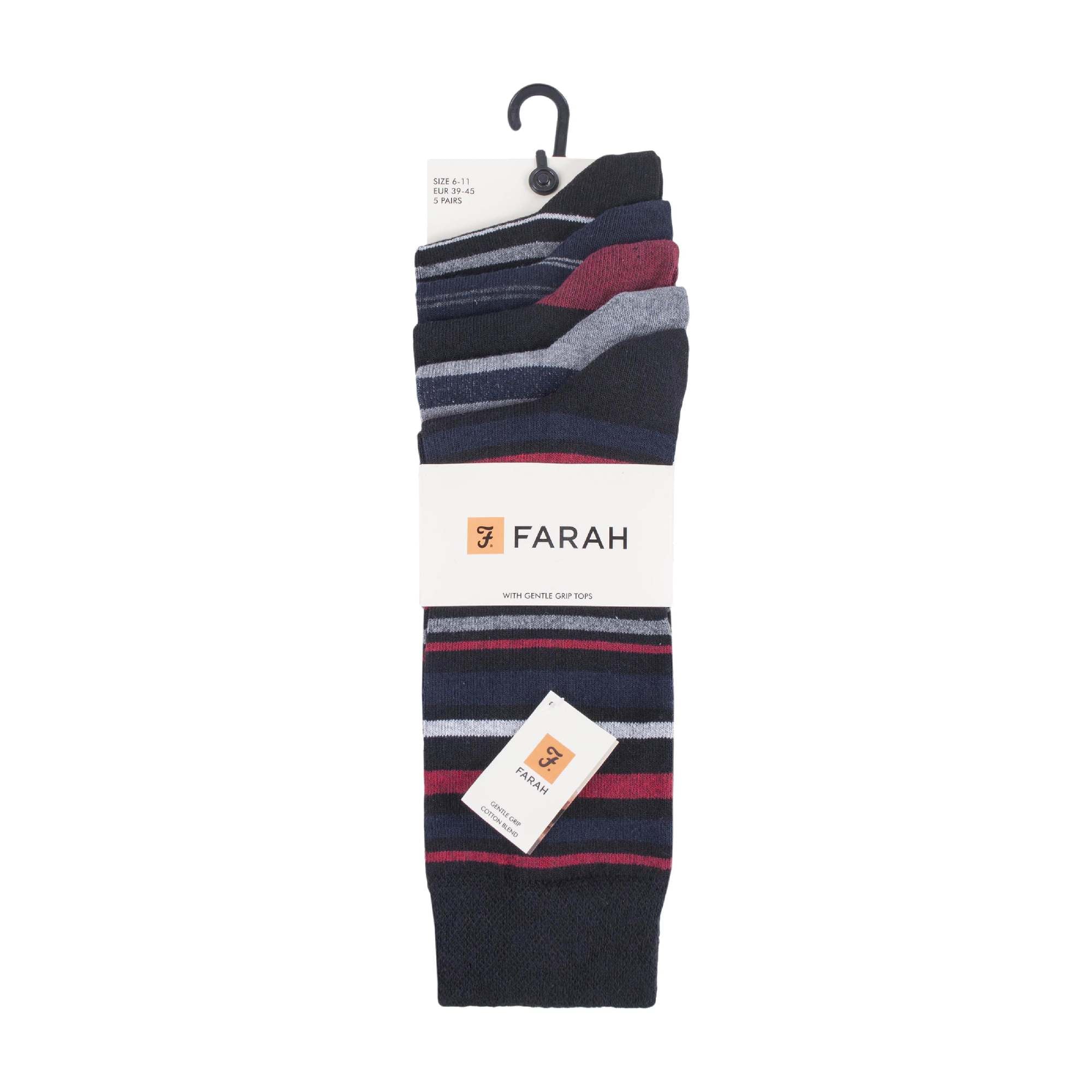 5 Pack Men's Patterned Cotton Dress Socks