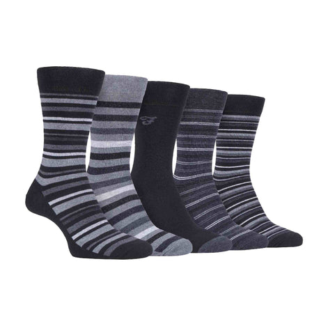 5 Pack Men's Patterned Cotton Dress Socks