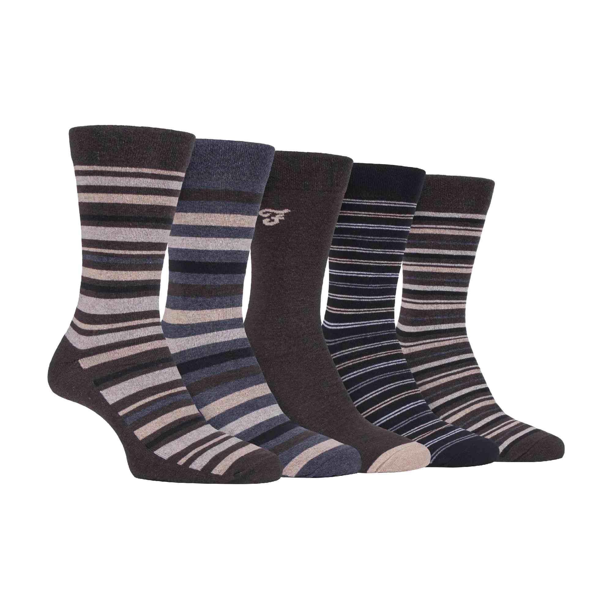 5 Pack Men's Patterned Cotton Dress Socks