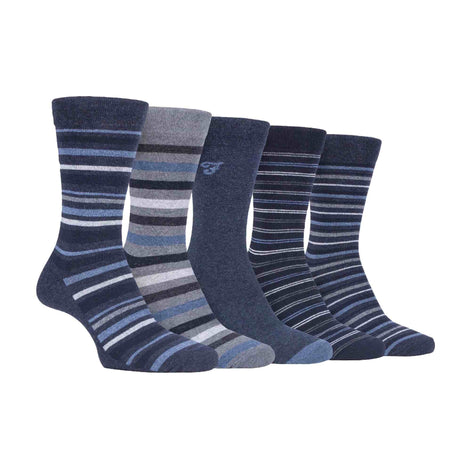 5 Pack Men's Patterned Cotton Dress Socks
