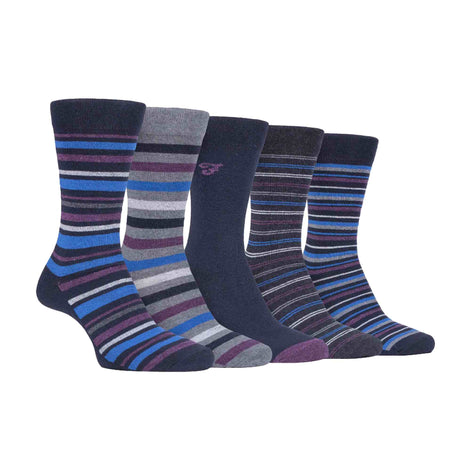 5 Pack Men's Patterned Cotton Dress Socks