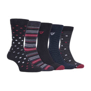 5 Pack Men's Patterned Cotton Dress Socks