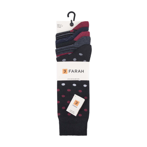 5 Pack Men's Patterned Cotton Dress Socks