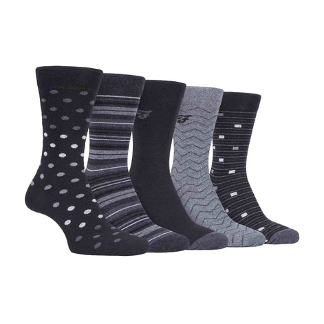 5 Pack Men's Patterned Cotton Dress Socks