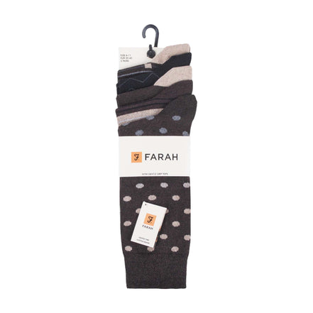 5 Pack Men's Patterned Cotton Dress Socks
