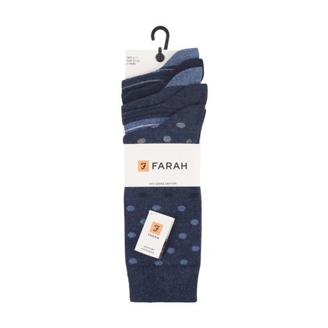 5 Pack Men's Patterned Cotton Dress Socks