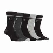 5 Pack Men's Bamboo Bright Striped Patterned Socks