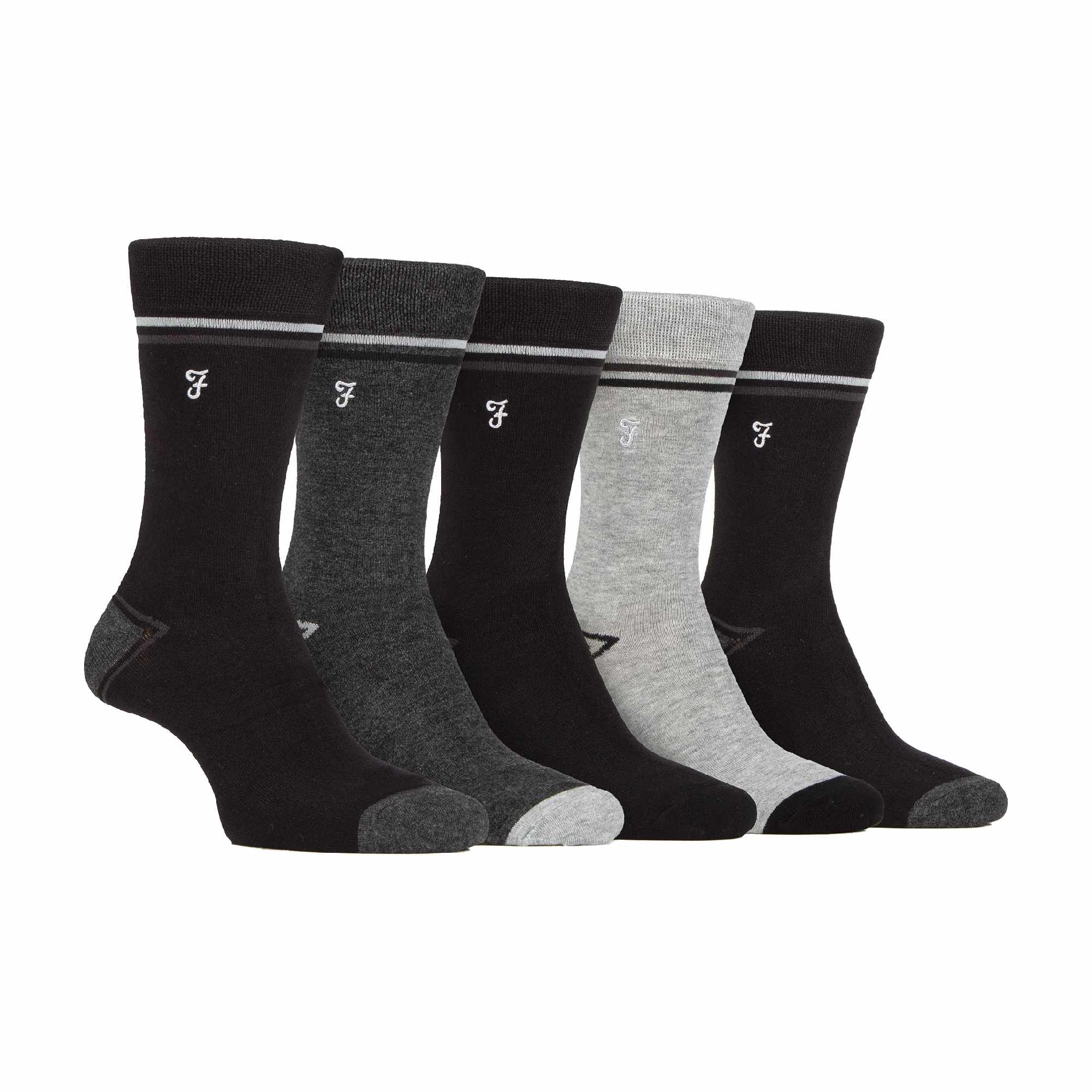 5 Pack Men's Bamboo Bright Striped Patterned Socks