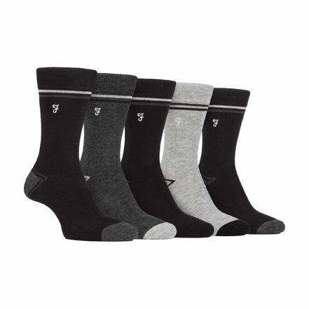 5 Pack Men's Bamboo Bright Striped Patterned Socks