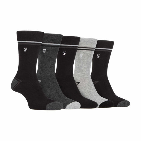 5 Pack Men's Bamboo Bright Striped Patterned Socks