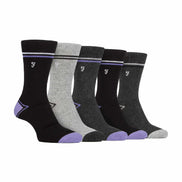 5 Pack Men's Bamboo Bright Striped Patterned Socks