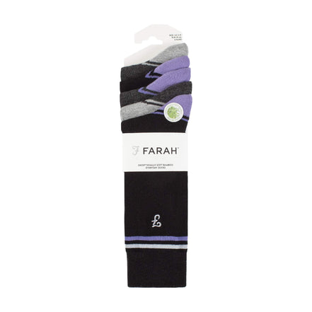 5 Pack Men's Bamboo Bright Striped Patterned Socks