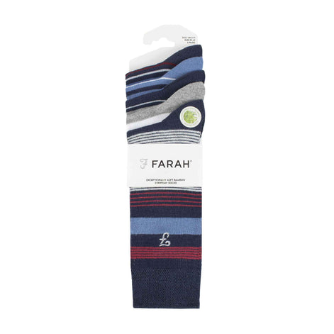 5 Pack Men's Bamboo Bright Striped Patterned Socks