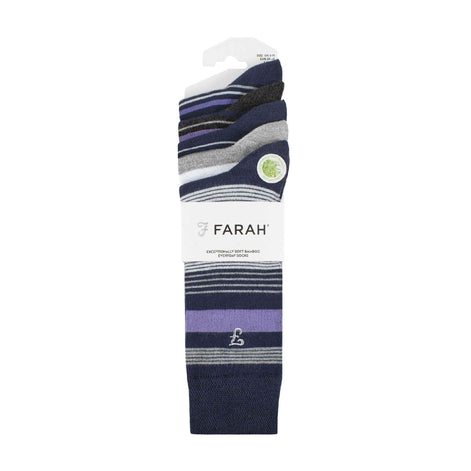 5 Pack Men's Bamboo Bright Striped Patterned Socks