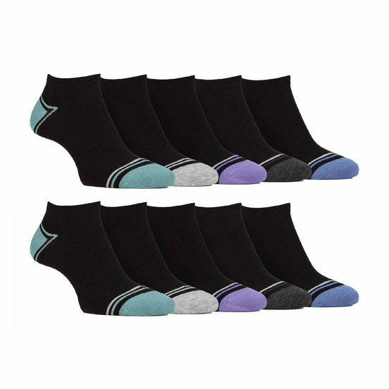 10 Pack Men's Breathable Bamboo Plain Trainer Socks