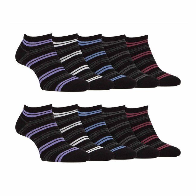 10 Pack Men's Breathable Bamboo Plain Trainer Socks
