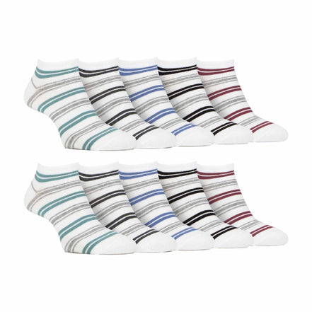 10 Pack Men's Breathable Bamboo Plain Trainer Socks