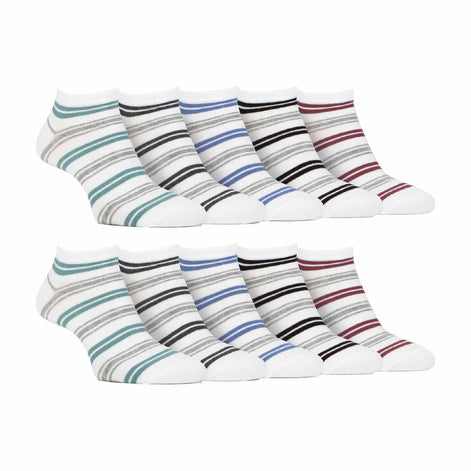 10 Pack Men's Breathable Bamboo Plain Trainer Socks