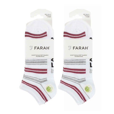 10 Pack Men's Breathable Bamboo Plain Trainer Socks