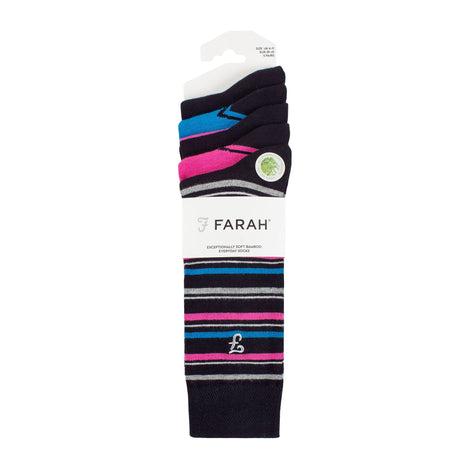 5 Pack Men's Bamboo Bright Striped Patterned Socks