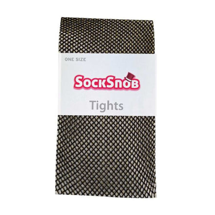 1 Pack Ladies Fishnet Tights with Glitter Effect