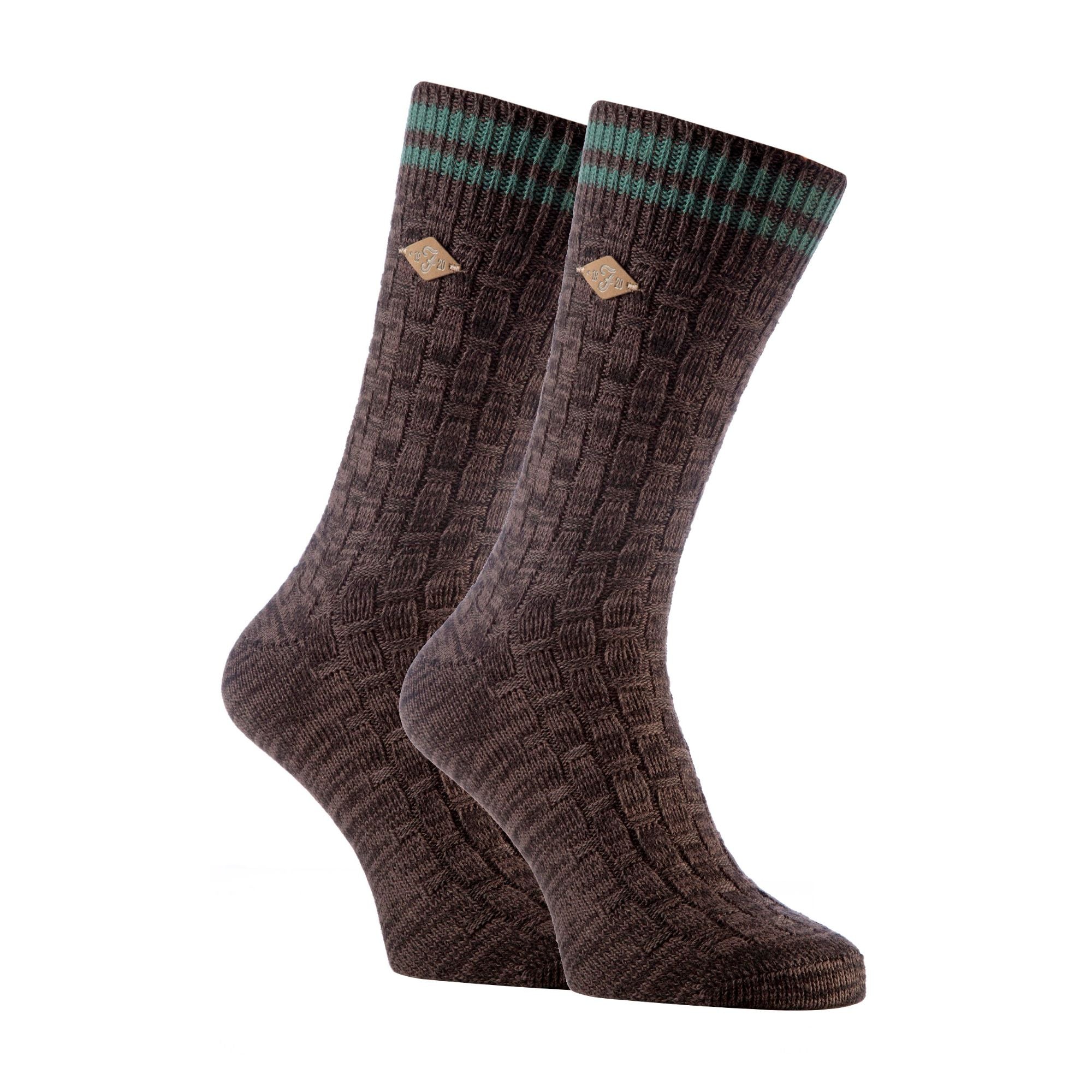 2 Pack Men's Thick Cotton Chunky Knitted Formal Boot Socks