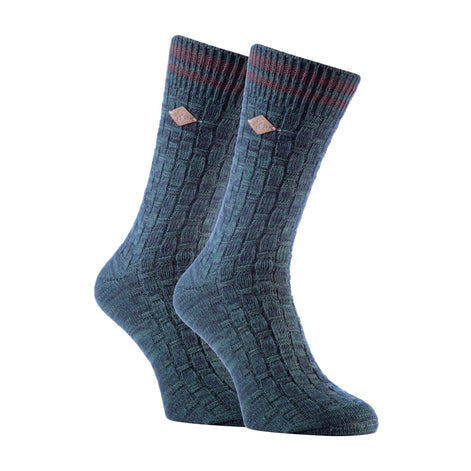 2 Pack Men's Thick Cotton Chunky Knitted Formal Boot Socks