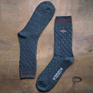 2 Pack Men's Thick Cotton Chunky Knitted Formal Boot Socks