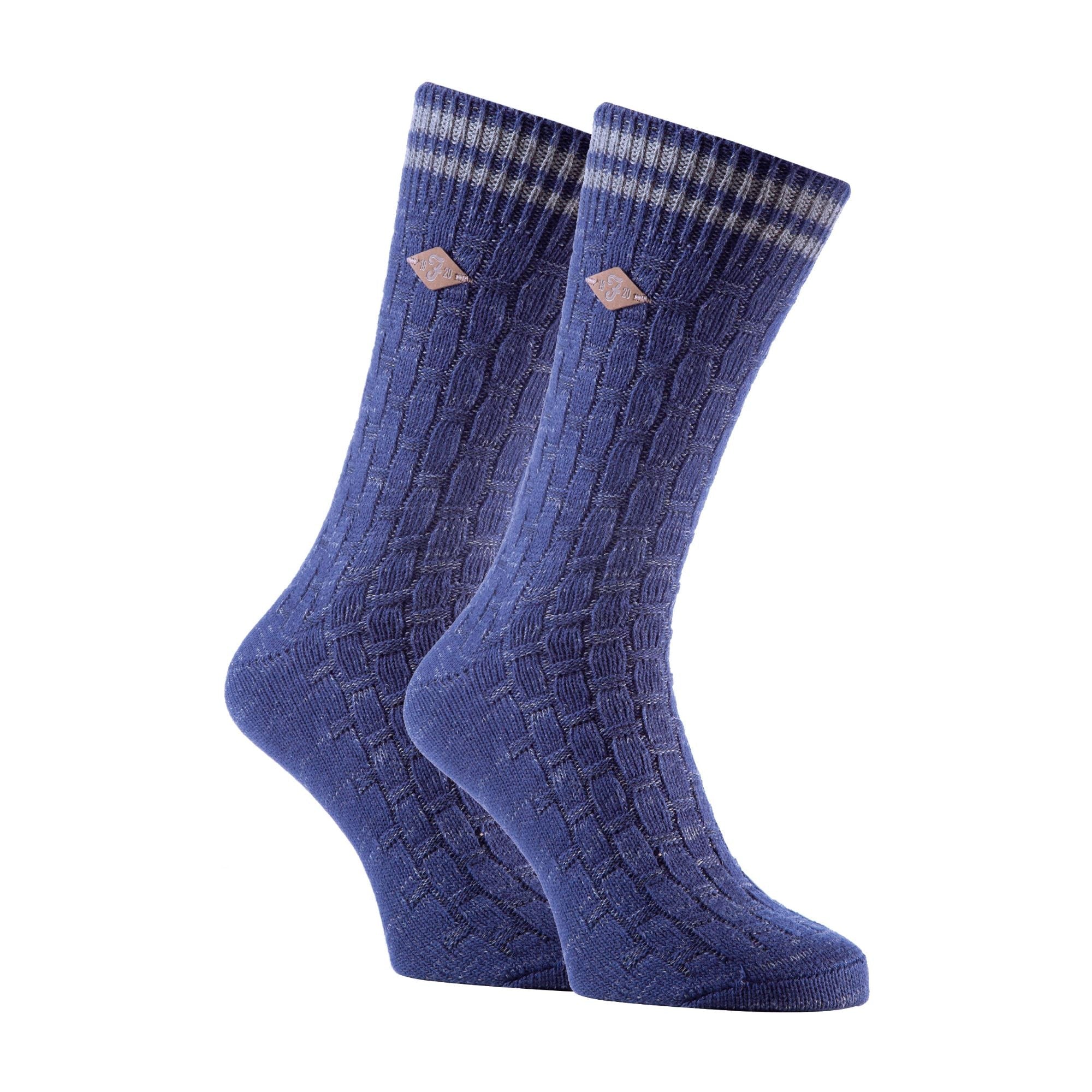 2 Pack Men's Thick Cotton Chunky Knitted Formal Boot Socks