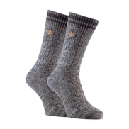 2 Pack Men's Thick Cotton Chunky Knitted Formal Boot Socks