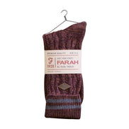 2 Pack Men's Cable Knit Cotton Boot Dress Socks with Turn Over Top