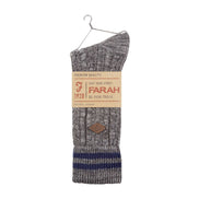 2 Pack Men's Cable Knit Cotton Boot Dress Socks with Turn Over Top