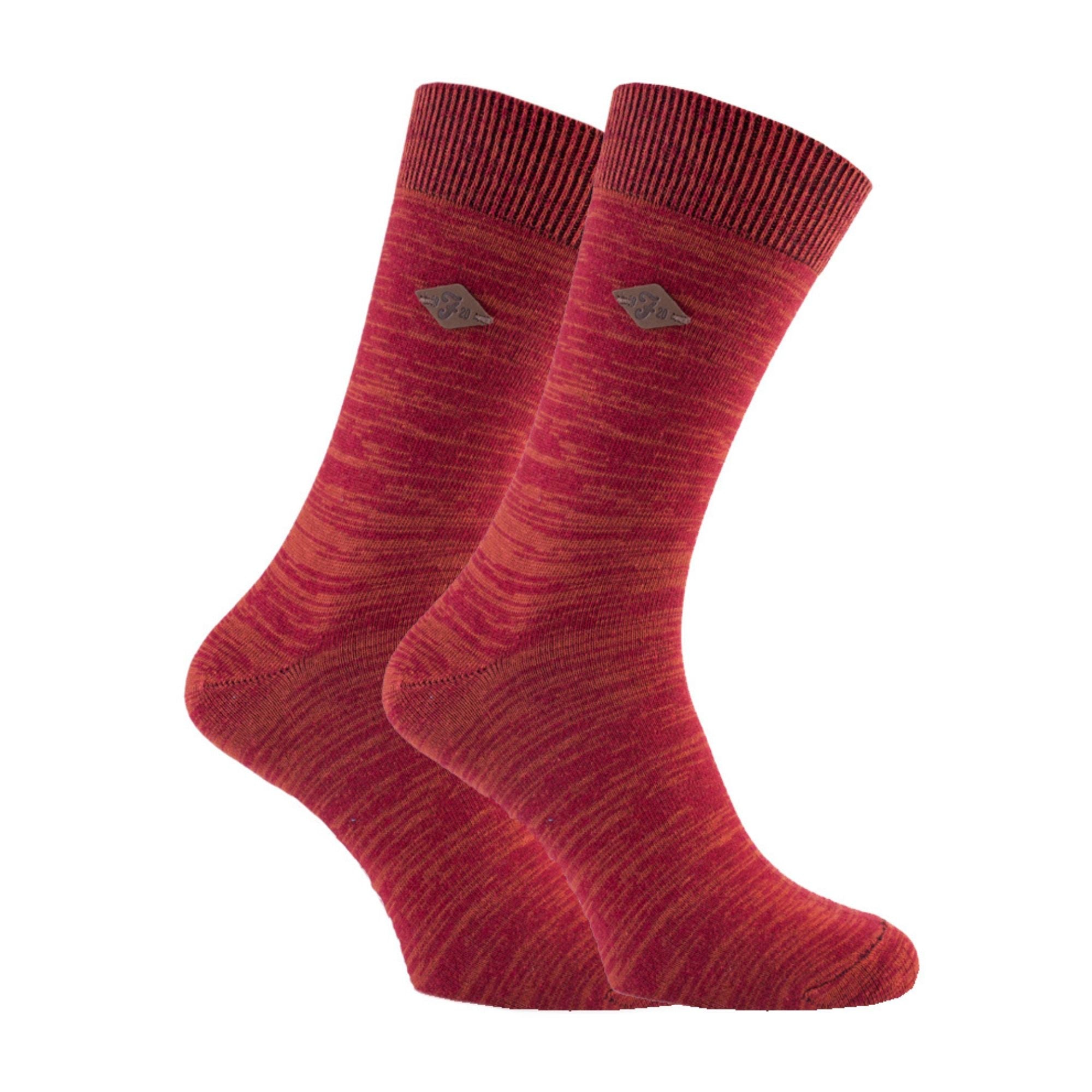 2 Pack Men's Bright Colour Luxury Cotton Casual Crew Socks