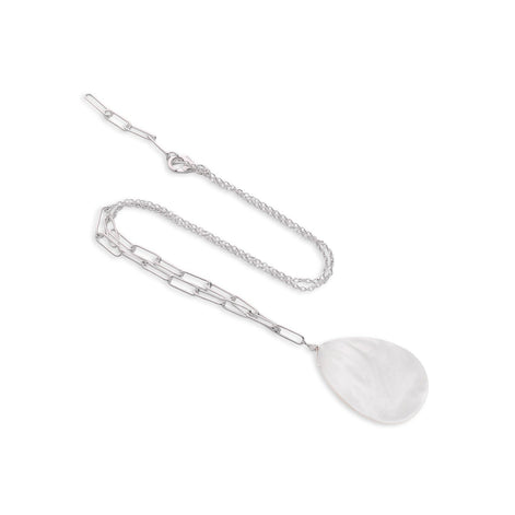 Selene Fine Silver Pendant Necklace Mother of Pearl