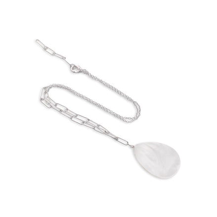 Selene Fine Silver Pendant Necklace Mother of Pearl